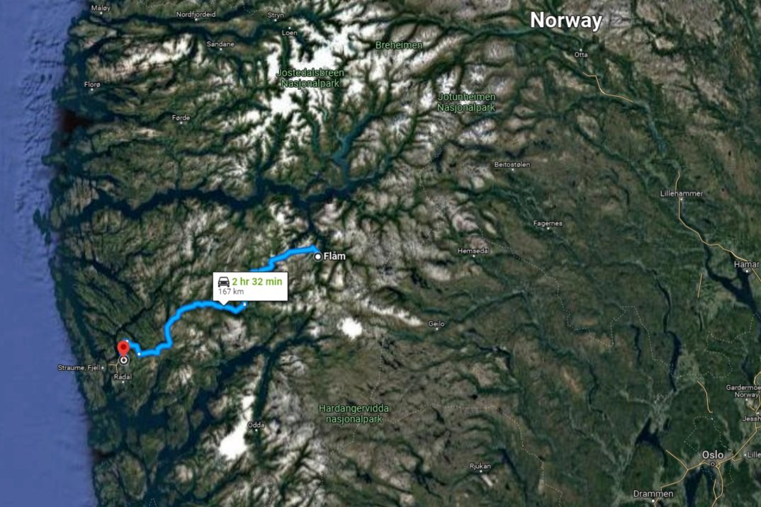 在沃斯和卑尔根之间开车